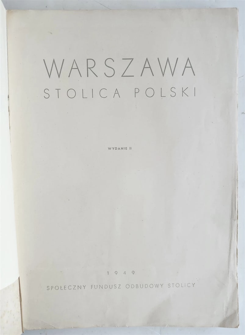 1949 WARSZAWA STOLICA POLSKI vintage ILLUSTRATED PHOTO BOOK Warsaw Poland FOLIO - 4