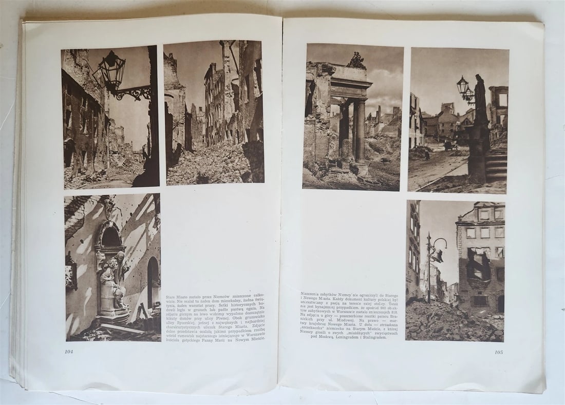 1949 WARSZAWA STOLICA POLSKI vintage ILLUSTRATED PHOTO BOOK Warsaw Poland FOLIO - 6