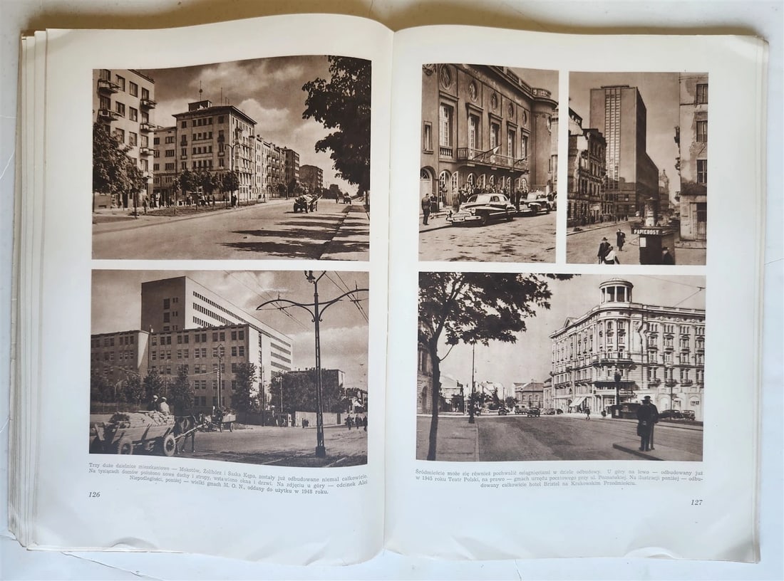 1949 WARSZAWA STOLICA POLSKI vintage ILLUSTRATED PHOTO BOOK Warsaw Poland FOLIO - 7
