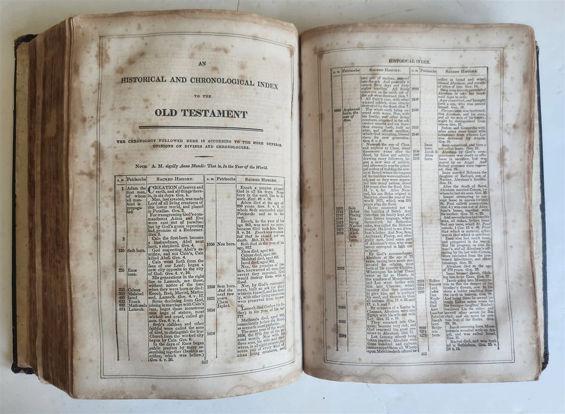 1855 BIBLE in ENGLISH antique OLD & NEW TESTAMENT Boston AMERICANA - 11