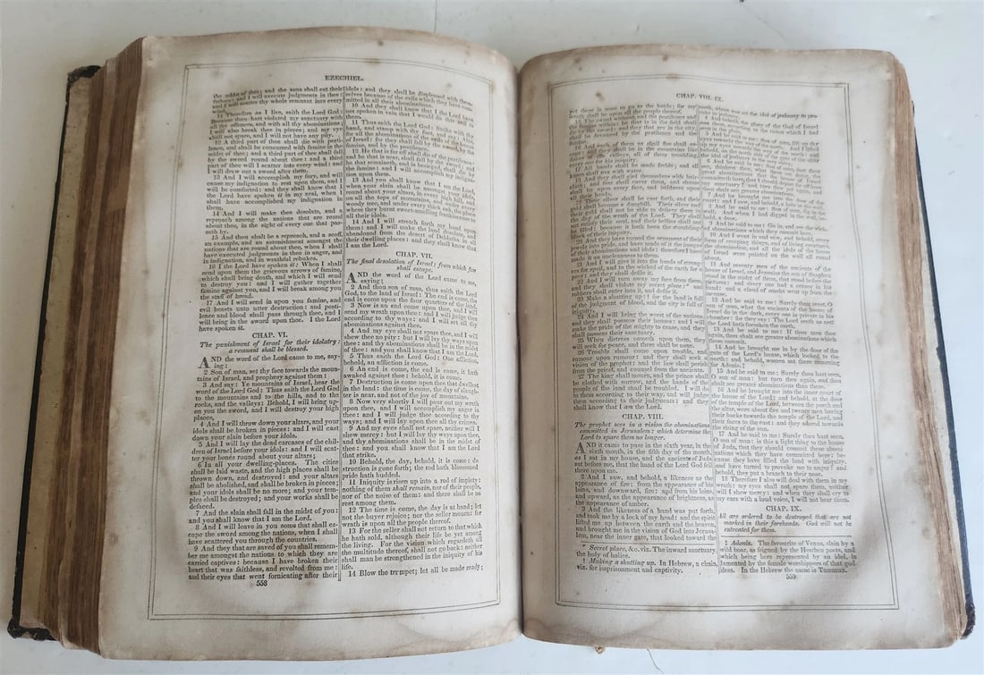 1855 BIBLE in ENGLISH antique OLD & NEW TESTAMENT Boston AMERICANA - 13