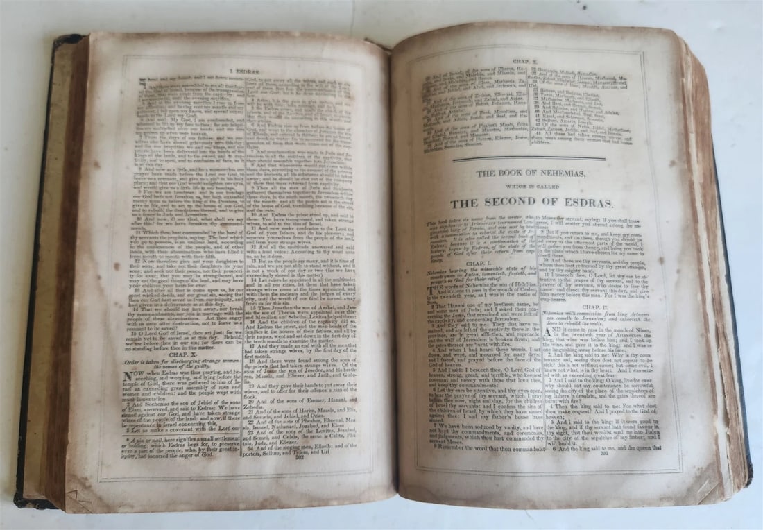 1855 BIBLE in ENGLISH antique OLD & NEW TESTAMENT Boston AMERICANA - 16