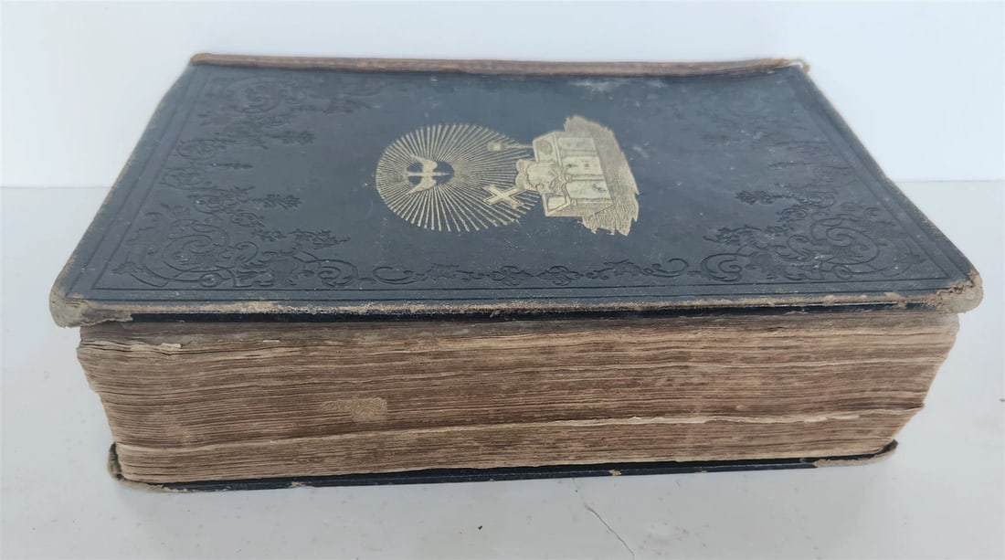 1855 BIBLE in ENGLISH antique OLD & NEW TESTAMENT Boston AMERICANA - 3