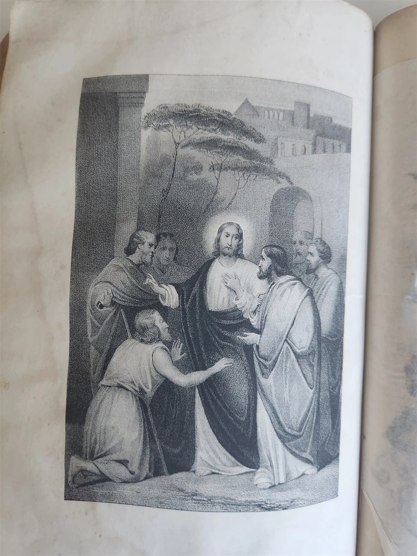 1855 BIBLE in ENGLISH antique OLD & NEW TESTAMENT Boston AMERICANA - 9