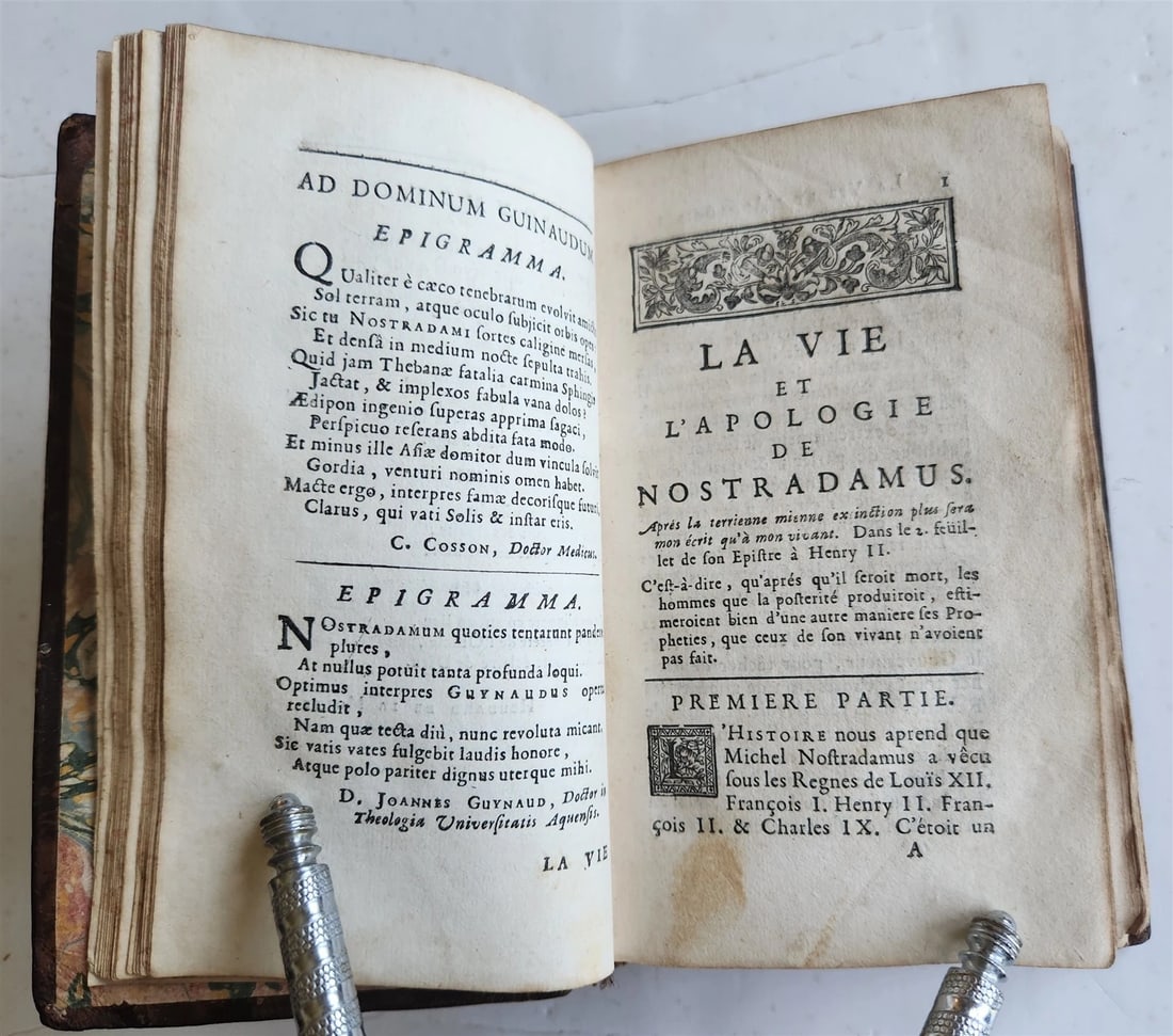 1693 Concordance of NOSTRADAMUS's Prophecies ANTIQUE in FRENCH 17th CENTURY - 6