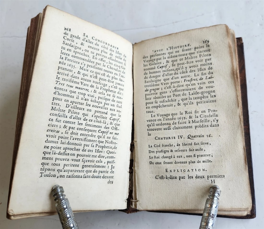 1693 Concordance of NOSTRADAMUS's Prophecies ANTIQUE in FRENCH 17th CENTURY - 7