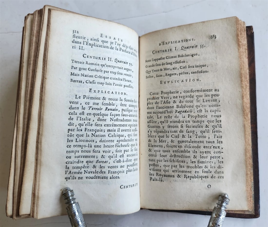 1693 Concordance of NOSTRADAMUS's Prophecies ANTIQUE in FRENCH 17th CENTURY - 8