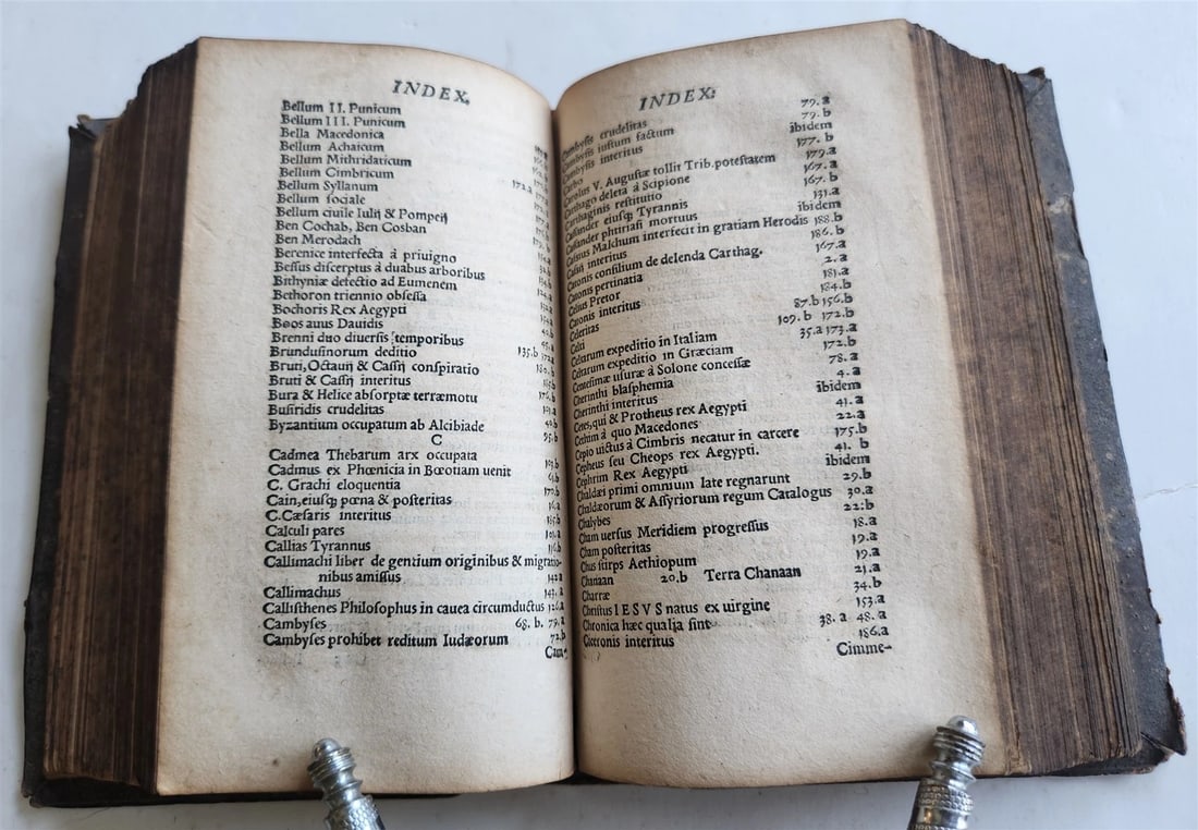 1560 PHILIPP MELANCHTHON UNIVERSAL HISTORY pigskin binding ANTIQUE 16th CENTURY - 15