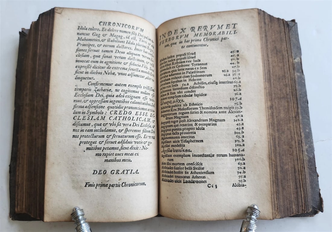 1560 PHILIPP MELANCHTHON UNIVERSAL HISTORY pigskin binding ANTIQUE 16th CENTURY - 16