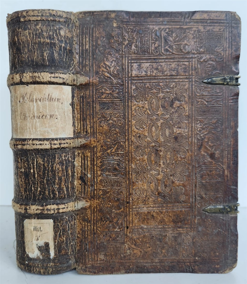1560 PHILIPP MELANCHTHON UNIVERSAL HISTORY pigskin binding ANTIQUE 16th CENTURY (1 of 17)