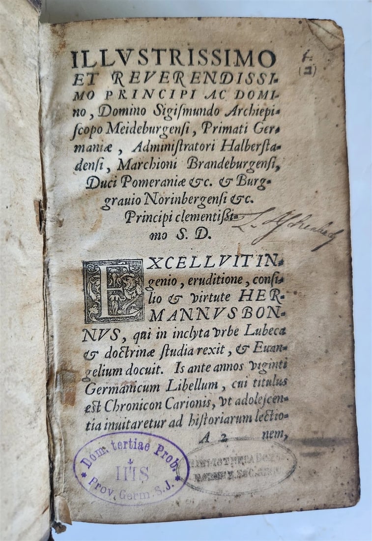 1560 PHILIPP MELANCHTHON UNIVERSAL HISTORY pigskin binding ANTIQUE 16th CENTURY - 7