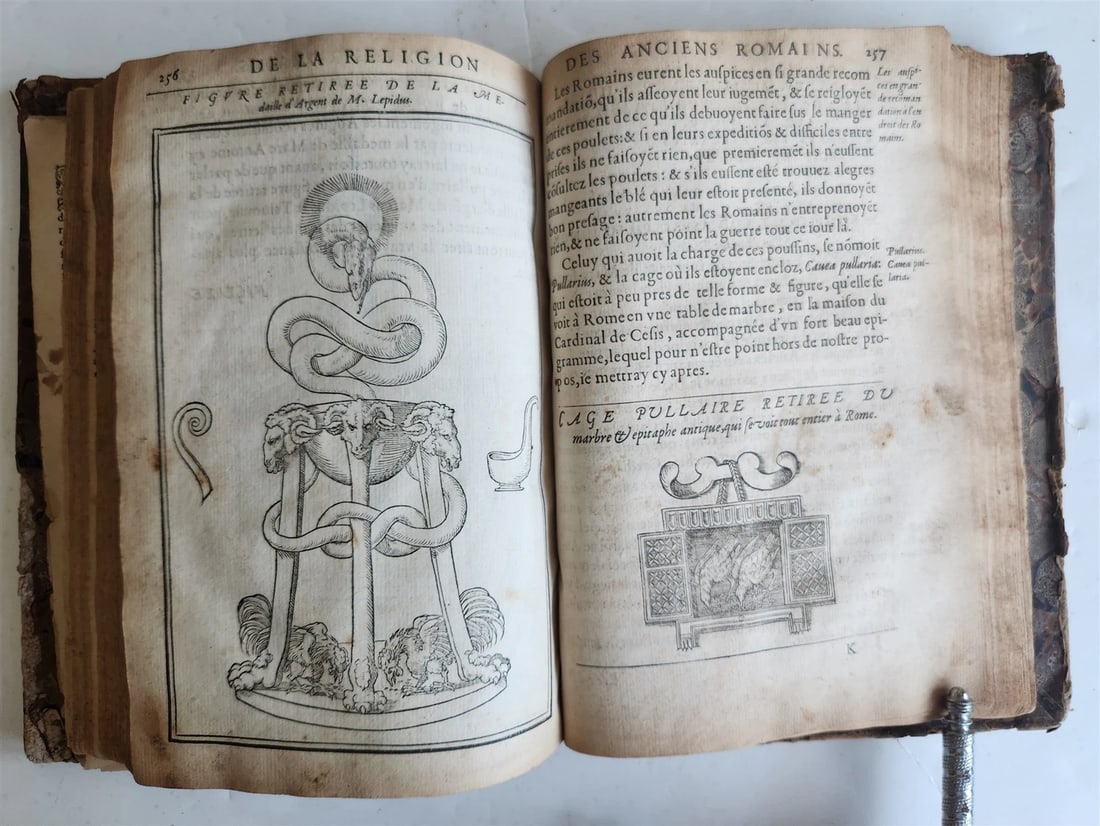 1547 RELIGION of ANCIENT ROME FULLY ILLUSTRATED antique 16th CENTURY - 17