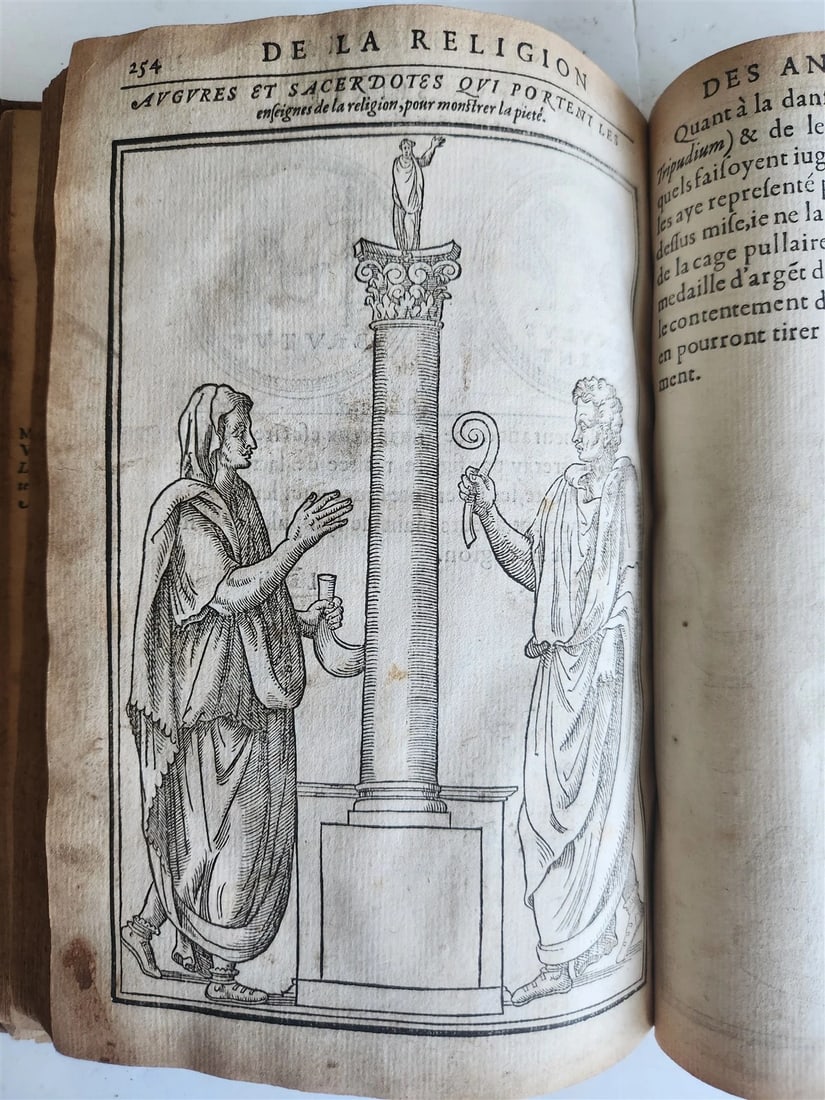 1547 RELIGION of ANCIENT ROME FULLY ILLUSTRATED antique 16th CENTURY - 18