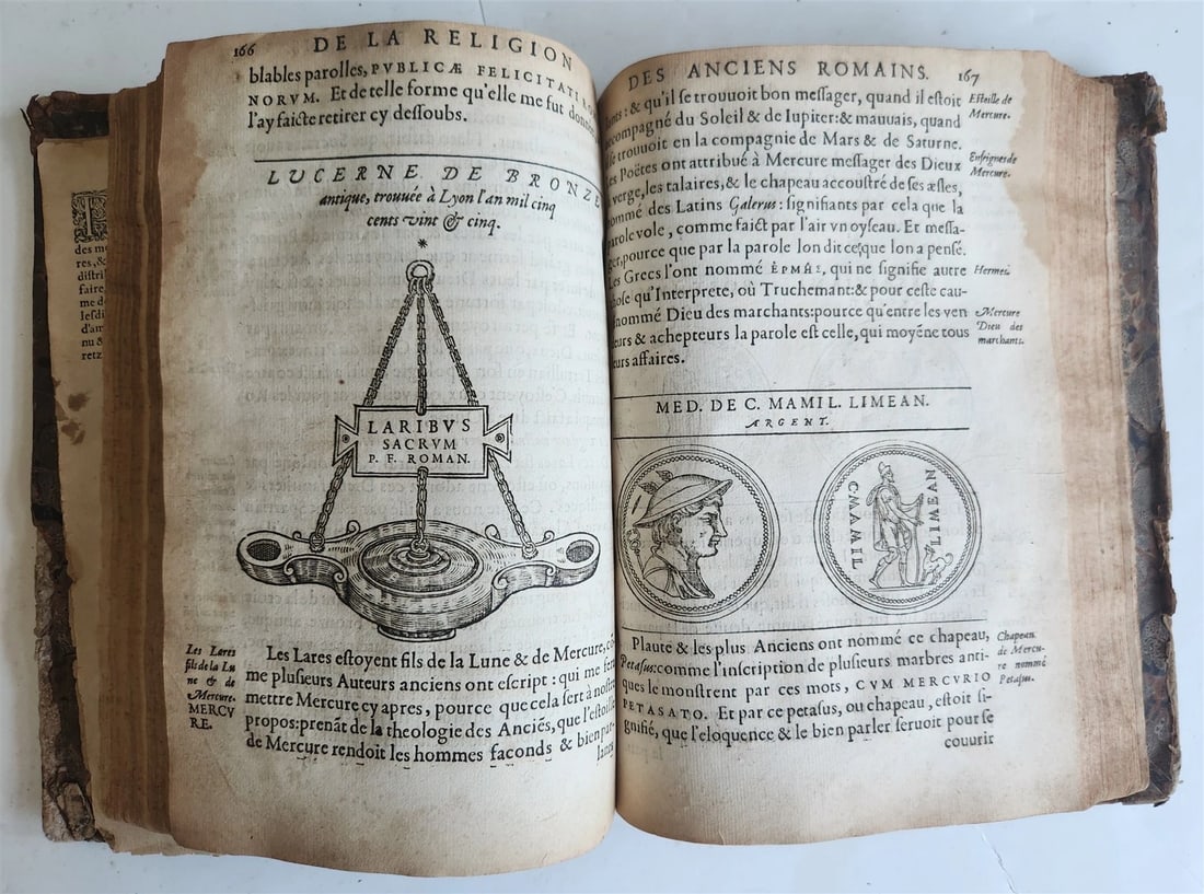 1547 RELIGION of ANCIENT ROME FULLY ILLUSTRATED antique 16th CENTURY - 20