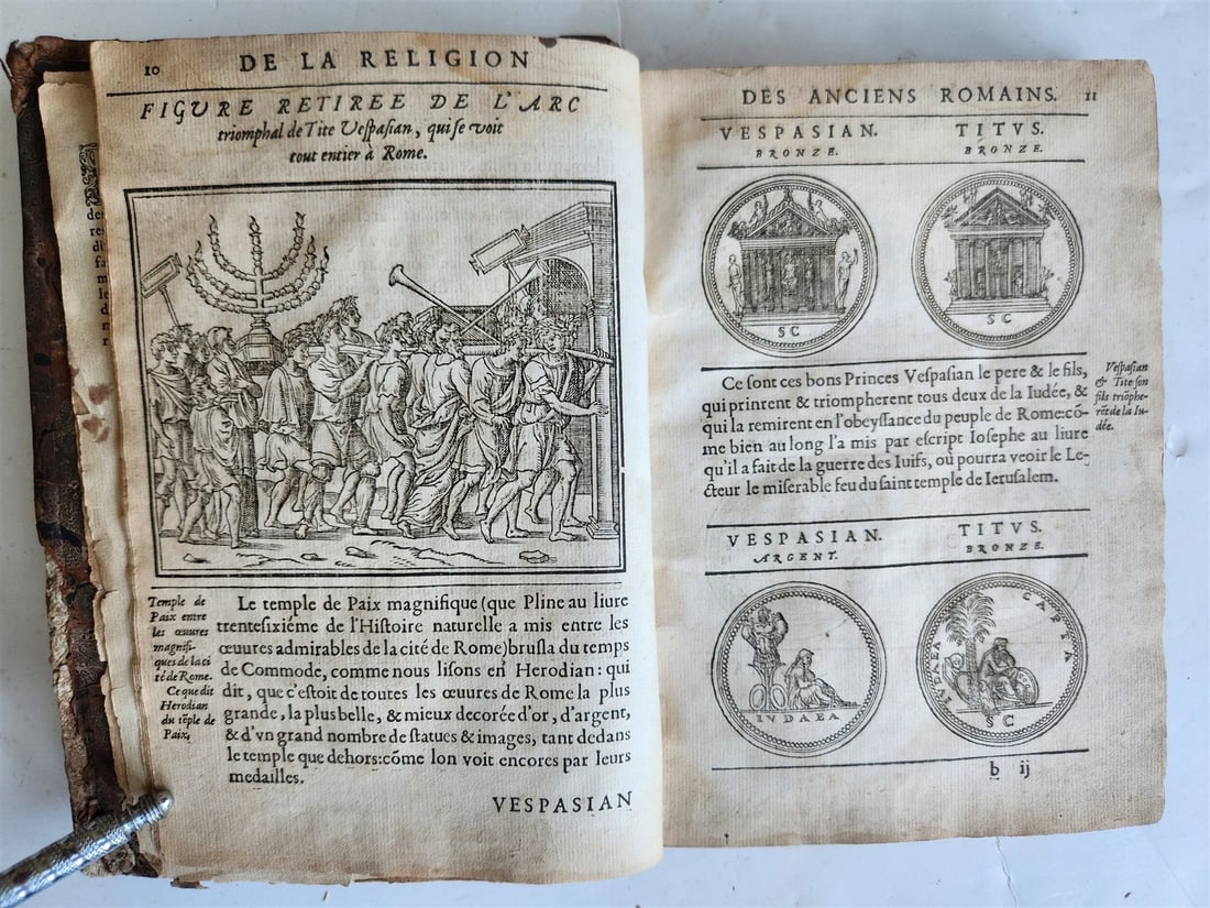 1547 RELIGION of ANCIENT ROME FULLY ILLUSTRATED antique 16th CENTURY - 3