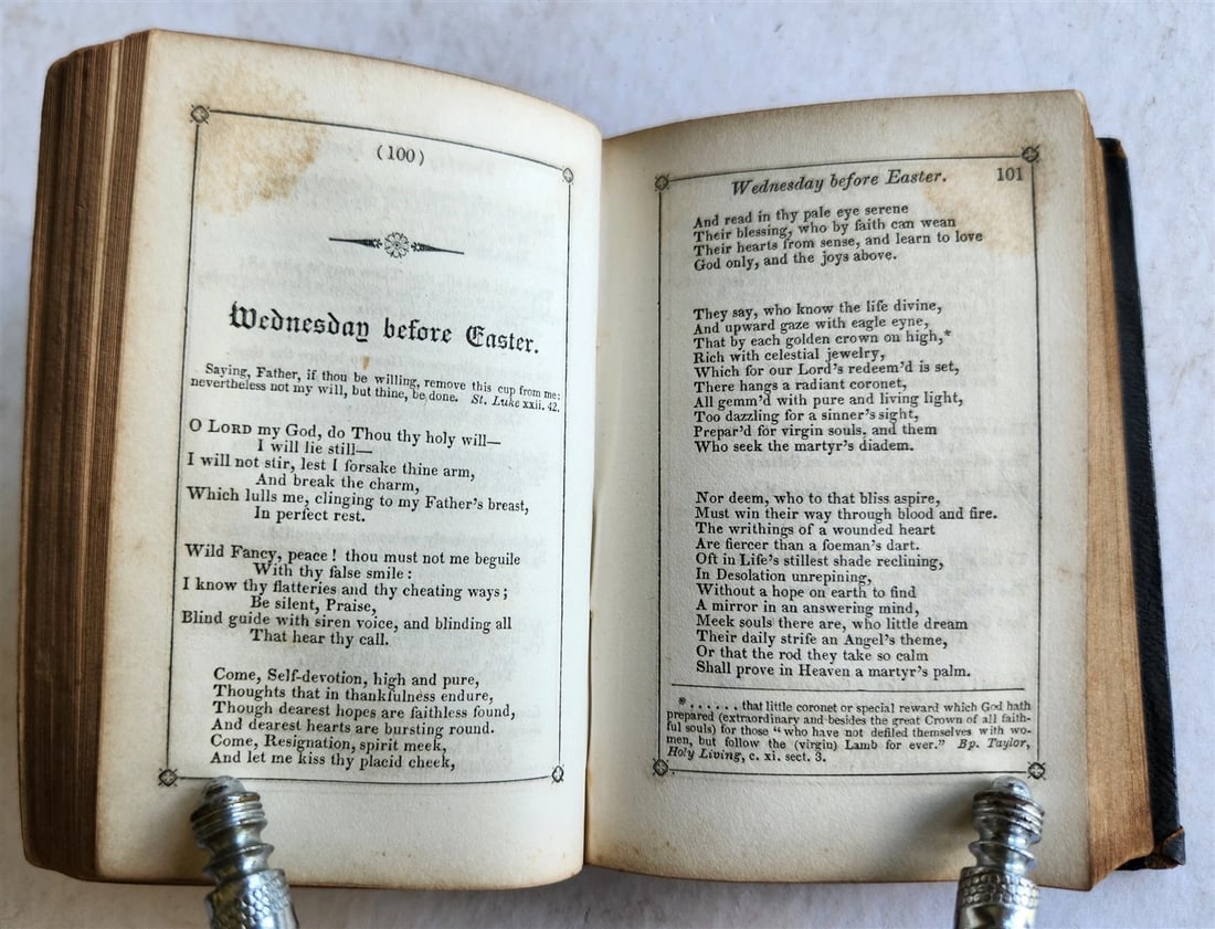 1847 THE CHRISTIAN YEAR thoughts in verse antique AMERICANA religious poetry - 8
