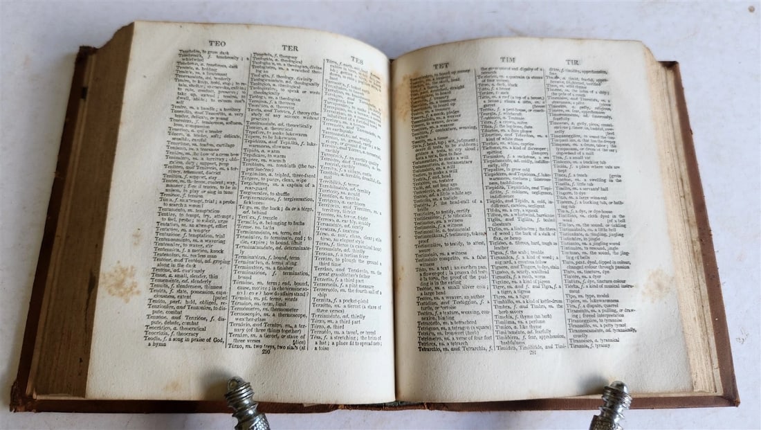 1831 ITALIAN ENGLISH POCKET DICTIONARY antique FIRST AMERICAN EDITION - 6
