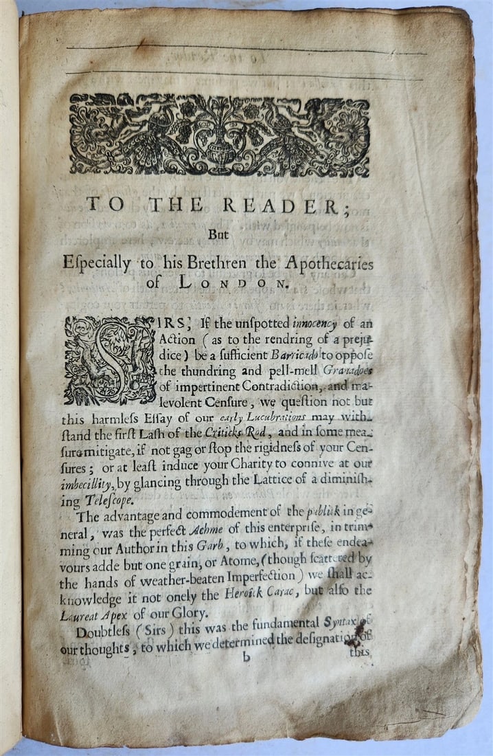 1657 MEDICINAL DISPENSATORY PHARMACOPOEA antique in ENGLISH - 6
