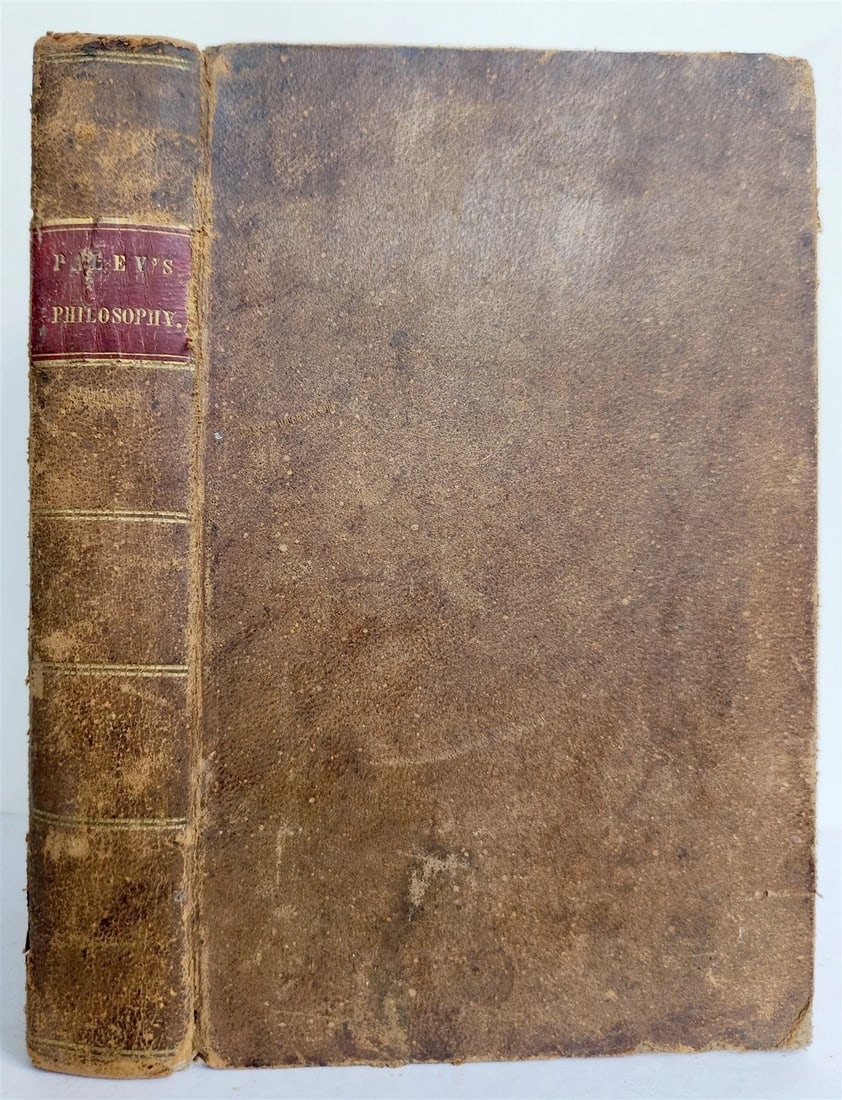 1835 PRINCIPLES of MORAL and POLITICAL PHILOSOPHY by W. Paley antique AMERICANA - 2