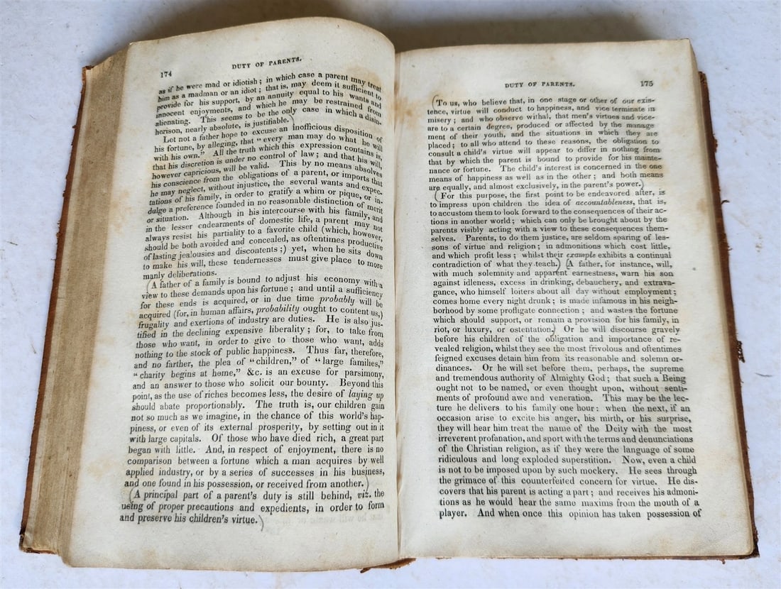1835 PRINCIPLES of MORAL and POLITICAL PHILOSOPHY by W. Paley antique AMERICANA - 8