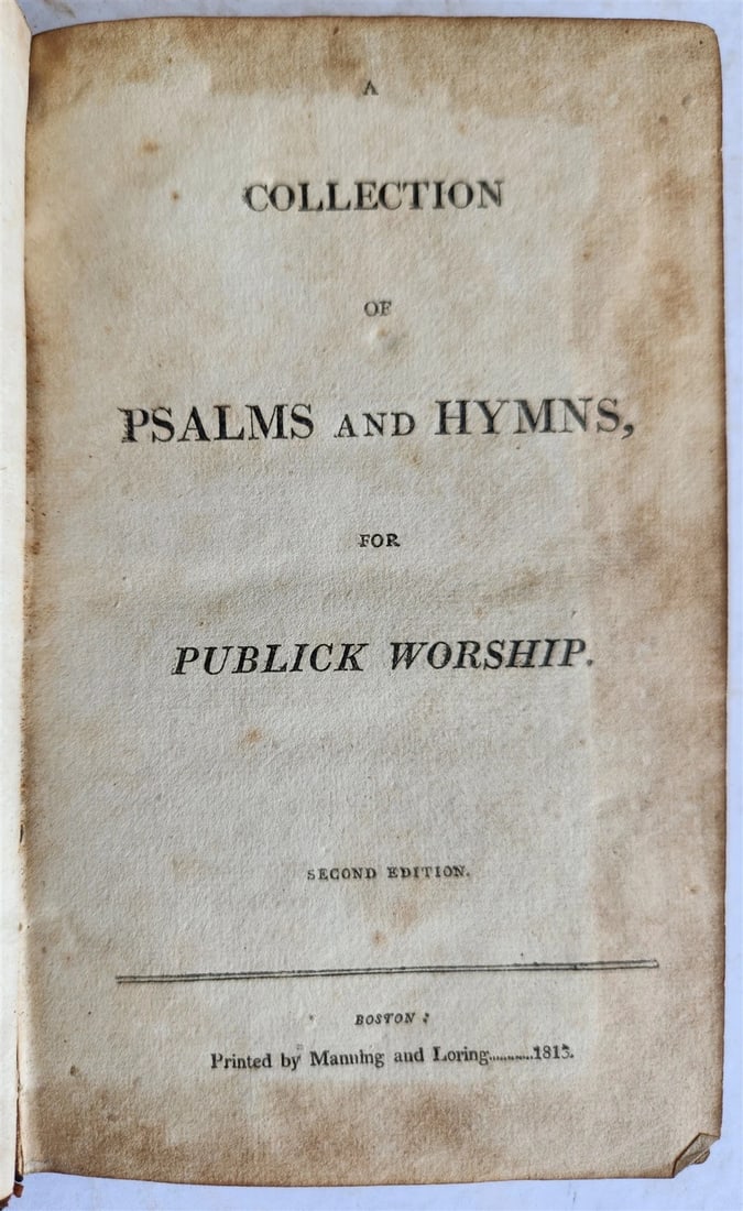 1815 COLLECTION of PSALMS and HYMNS for PUBLICK WORSHIP antique AMERICANA - 3