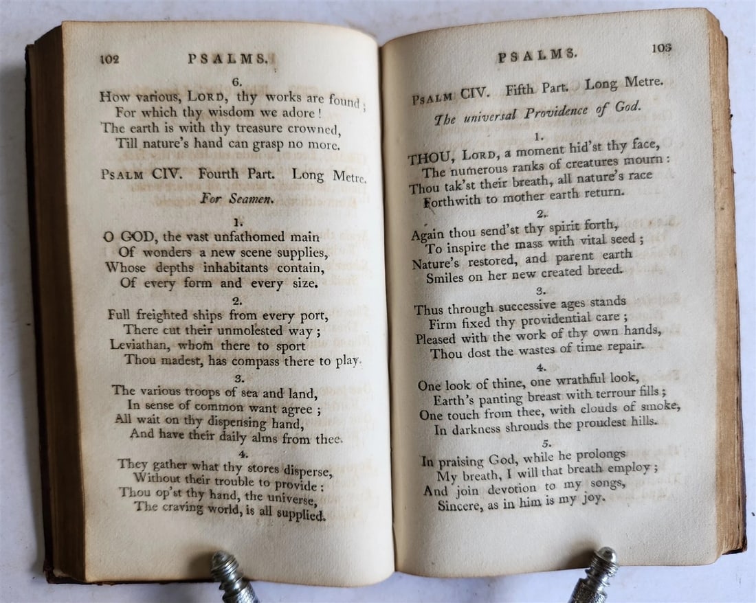 1815 COLLECTION of PSALMS and HYMNS for PUBLICK WORSHIP antique AMERICANA - 5