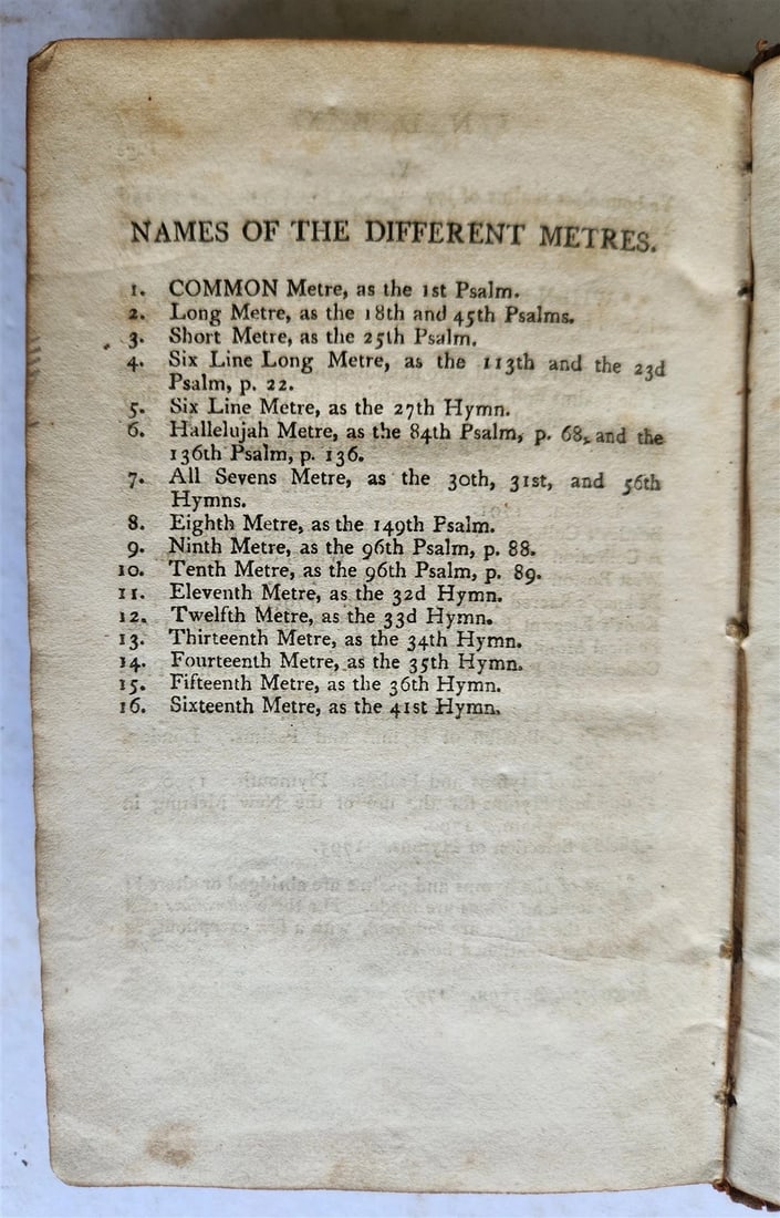 1815 COLLECTION of PSALMS and HYMNS for PUBLICK WORSHIP antique AMERICANA - 8