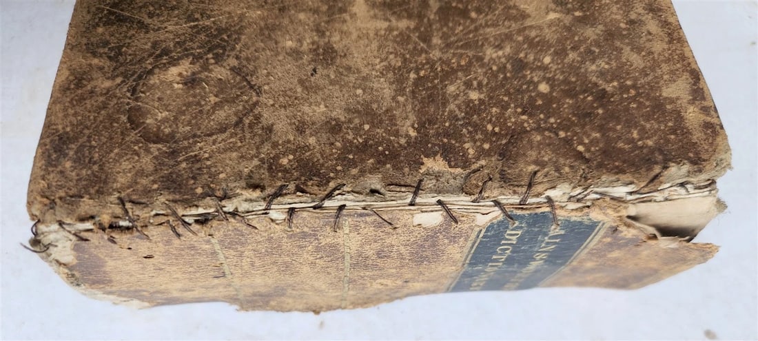 1833 ENGLISH & LATIN AINSWORTH'S DICTIONARY antique AMERICANA - 8