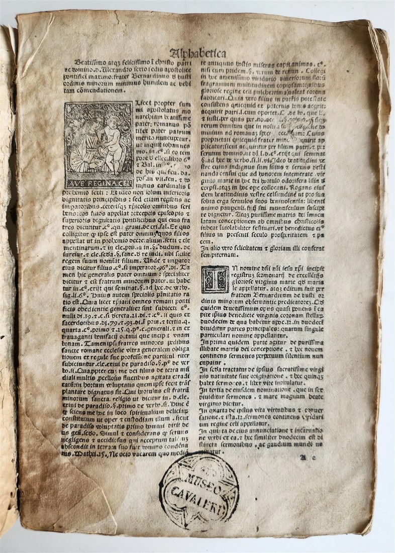 1493 INCUNABULA MARIALE by BERNARDINUS DE BUSTI antique Incunable 15th CENTURY (1 of 20)