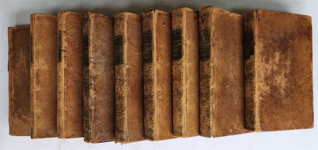 1776 THEATRE by P. CORNEILLE illustrated 9 VOLUMES antique - 10