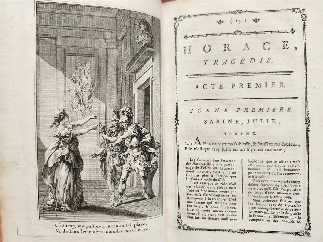 1776 THEATRE by P. CORNEILLE illustrated 9 VOLUMES antique - 19
