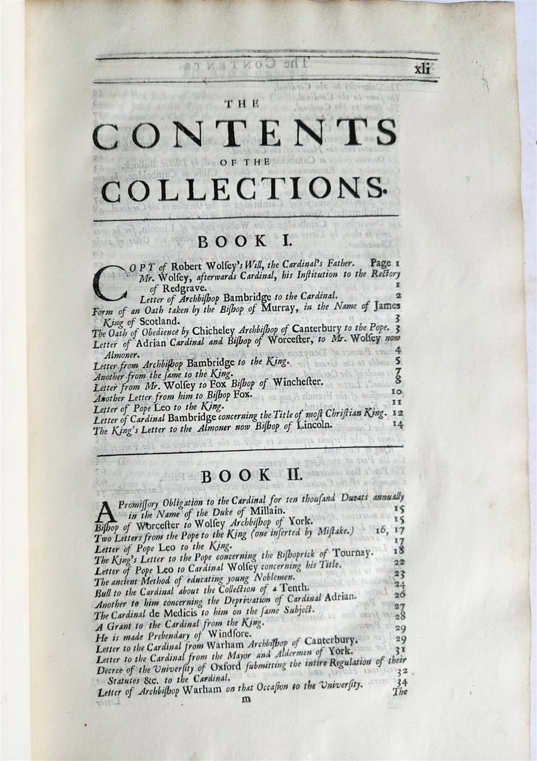1724 LIFE of CARDINAL WOLSEY by Richard Fiddes ILLUSTRATED FOLIO antique ENGLISH - 11