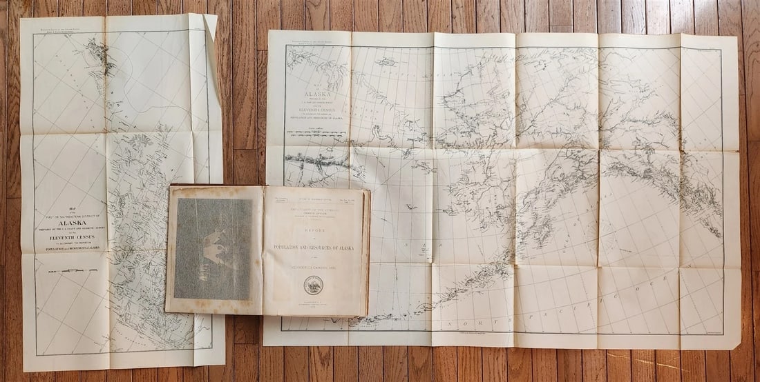 1893 Population & Resources of ALASKA 11th Census ILLUSTRATED antique AMERICANA (1 of 20)
