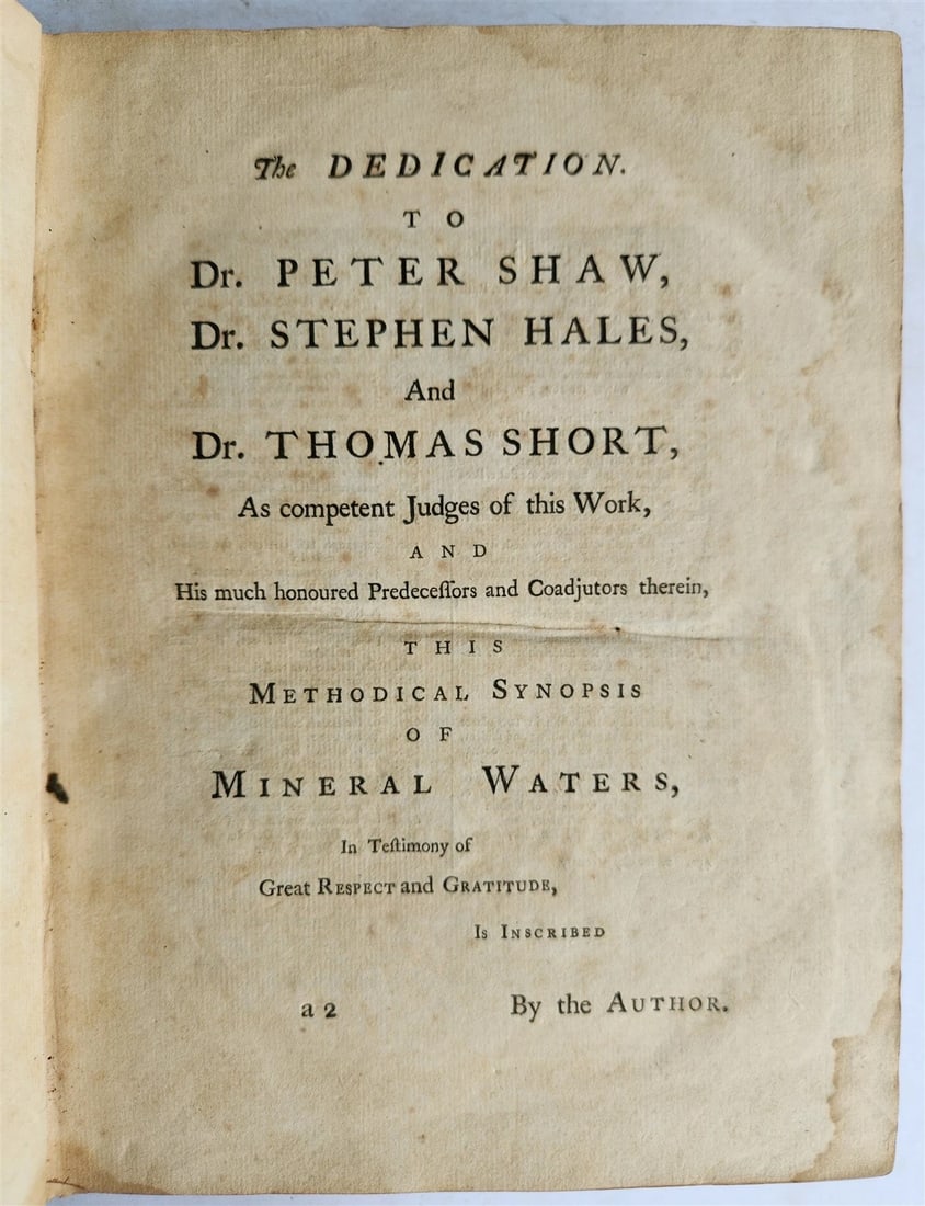 1757 METHODICAL SYNOPSIS of MINERAL WATERS by John Rutty antique in ENGLISH - 5
