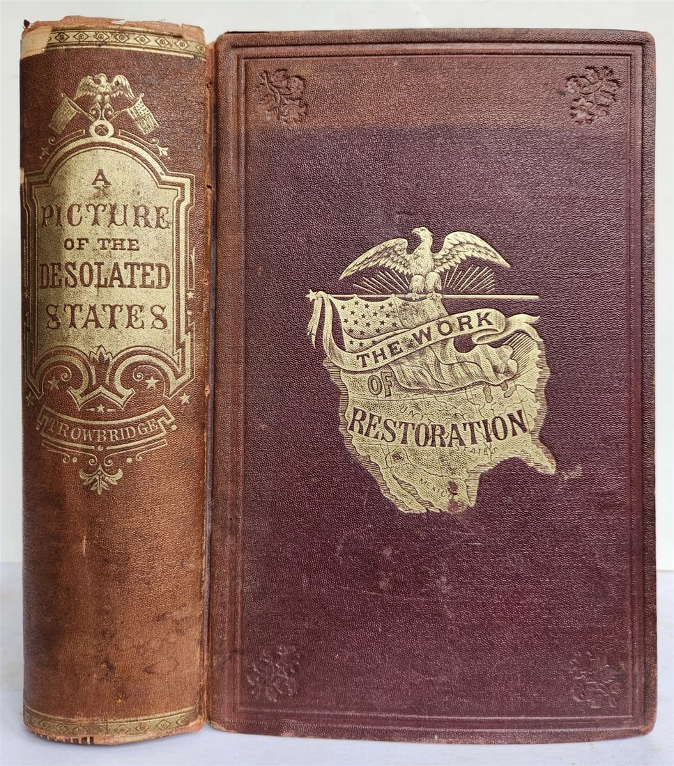 1868 DESOLATED STATES & WORK of RESTORATION 1865-1868 antique ILLUSTRATED (1 of 20)