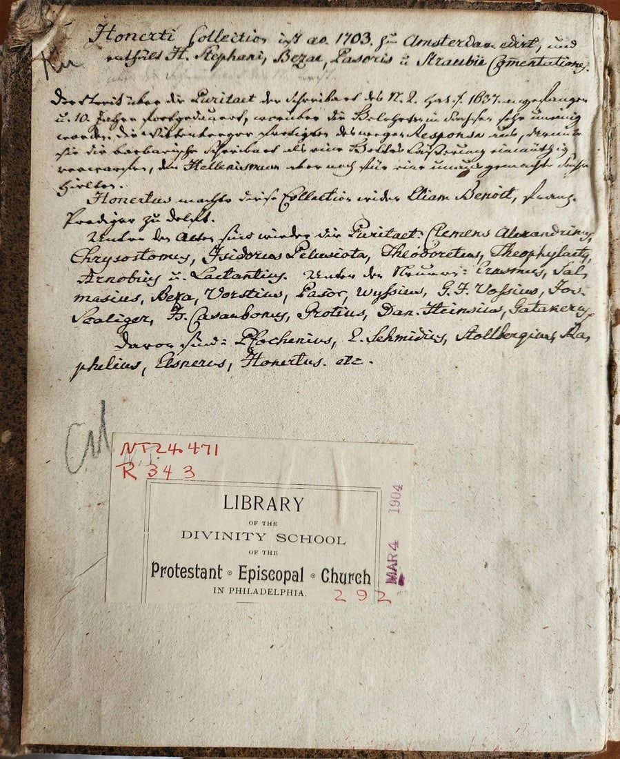 1702 DISSERTATIONUM PHILOLOGICO-THEOLOGICARUM de STYLO NOVI TESTAMENTI antique - 3