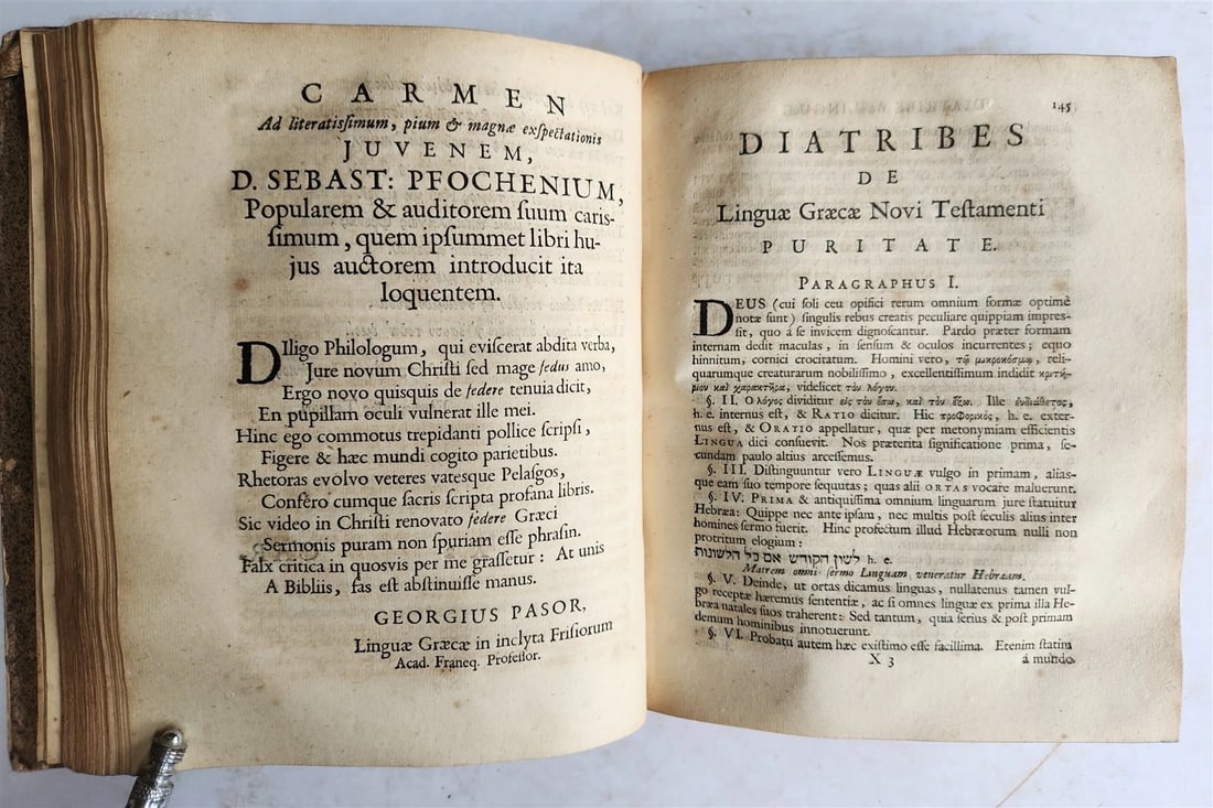 1702 DISSERTATIONUM PHILOLOGICO-THEOLOGICARUM de STYLO NOVI TESTAMENTI antique - 6