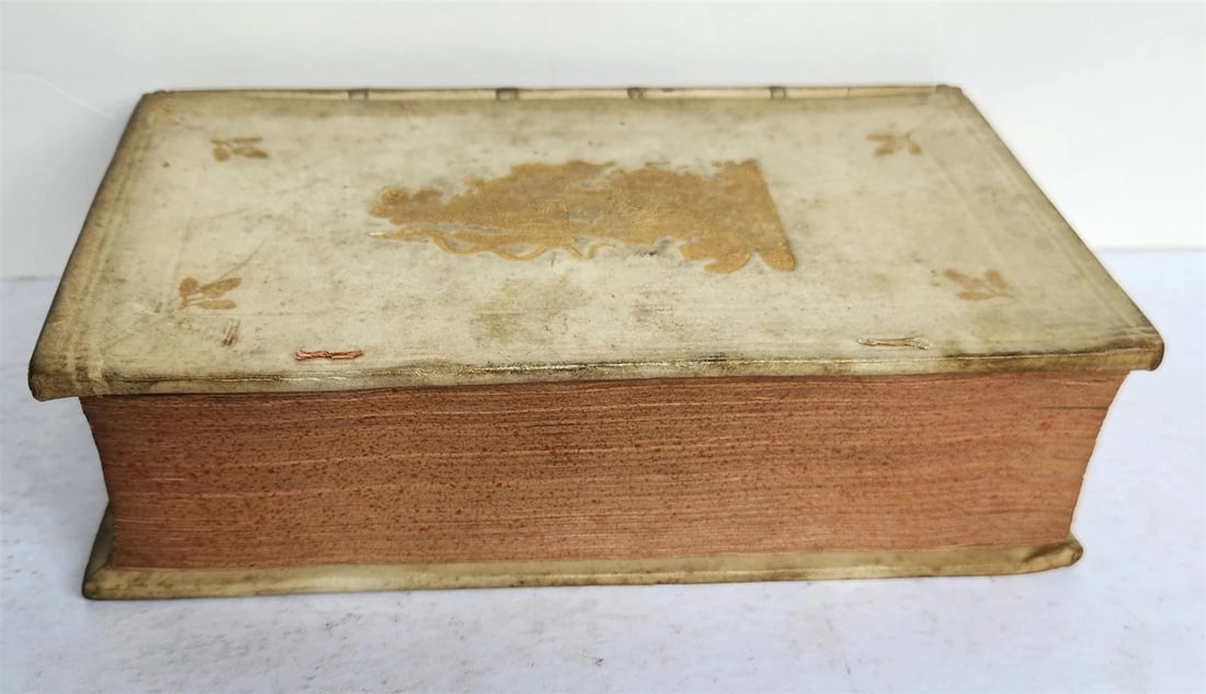 1756 ROMAN HISTORY by V. Paterculi antique VELLUM PRIZE BINDING w/ COAT OF ARMS - 4