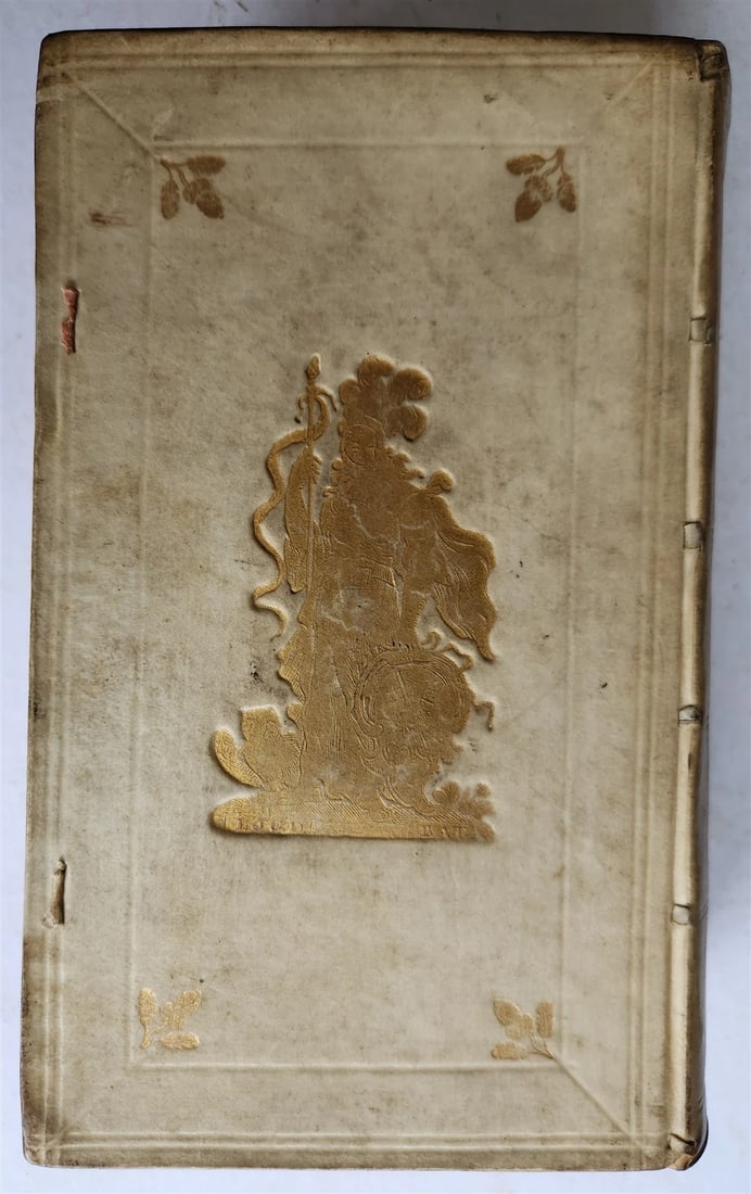 1756 ROMAN HISTORY by V. Paterculi antique VELLUM PRIZE BINDING w/ COAT OF ARMS - 5