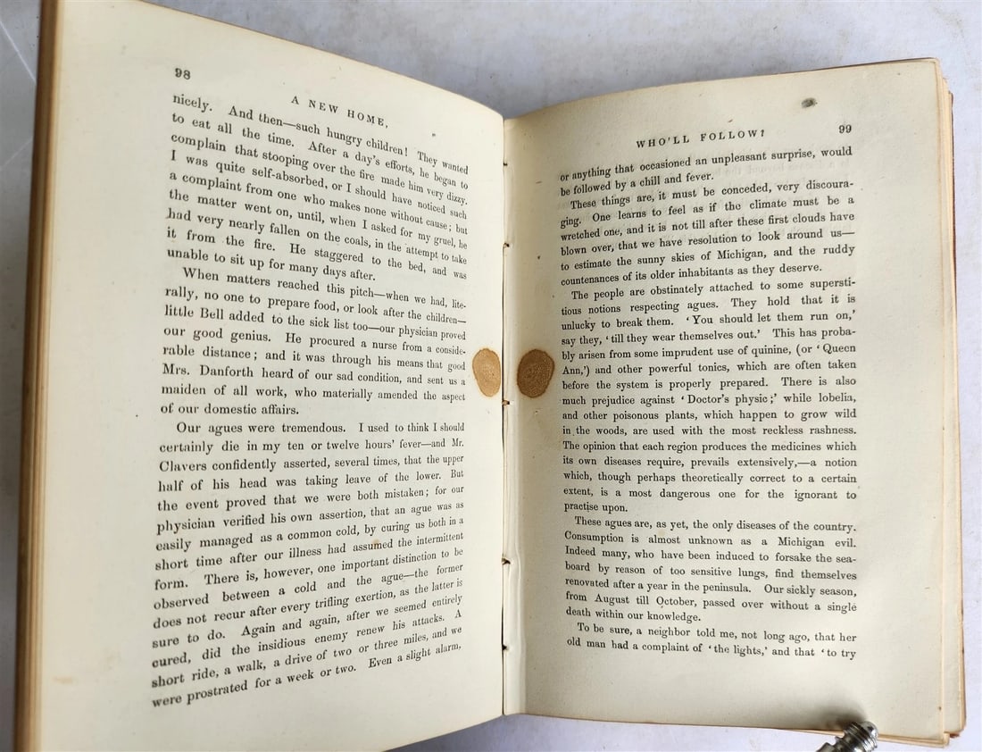 1872 Our New Home in The West By Mrs. Mary Clavers ANTIQUE Americana - 8