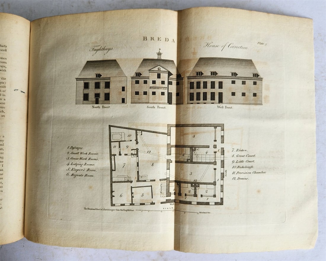 1784 STATE of PRISONS in ENGLAND including Europe & Russia ANTIQUE illustrated - 9