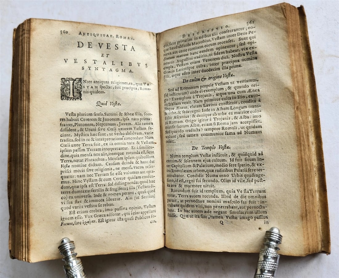 1657 ROMAN ANTIQUITIES illustrated ANTIQUE vellum bound - 10
