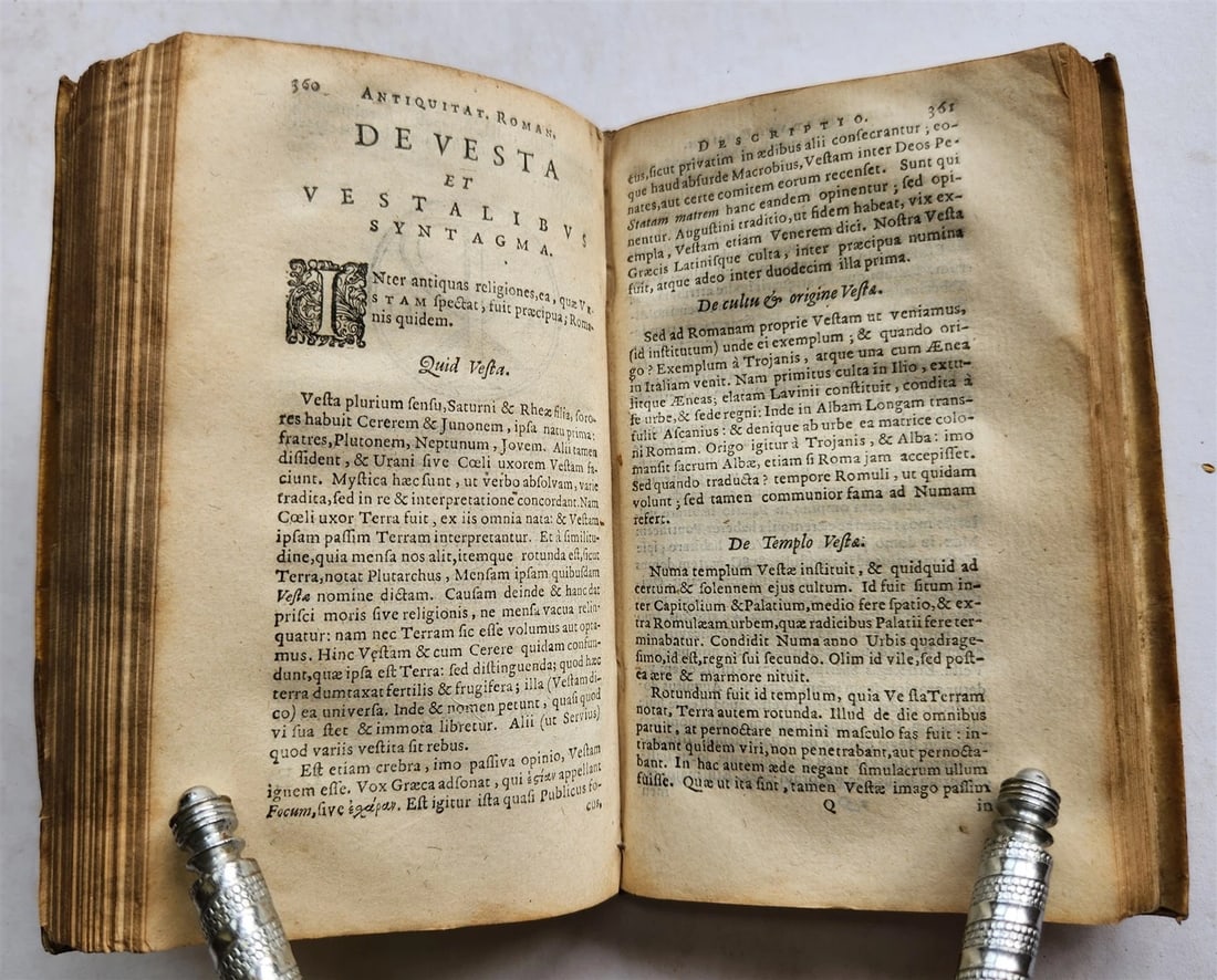 1657 ROMAN ANTIQUITIES illustrated ANTIQUE vellum bound - 18