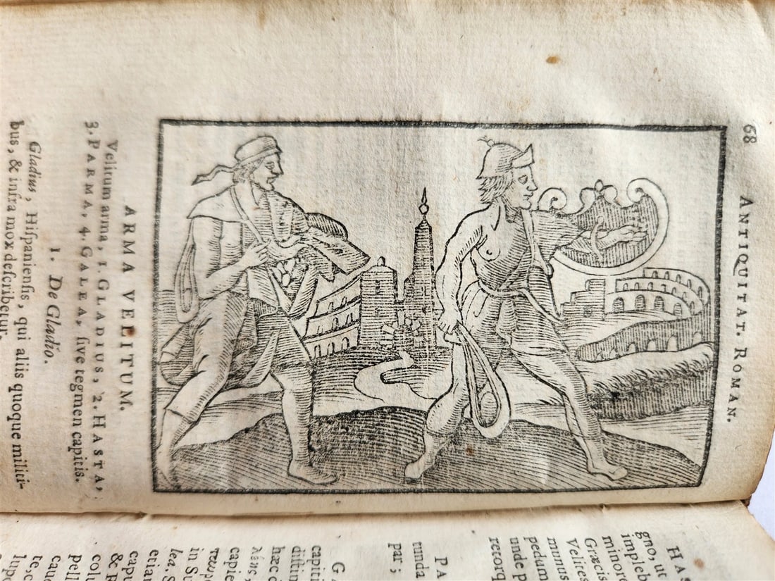 1657 ROMAN ANTIQUITIES illustrated ANTIQUE vellum bound: Title: 1657 ROMAN ANTIQUITIES illustrated ANTIQUE vellum bound Description: ROMA ILLUSTRATA , sive ANTIQUITATUM ROMANORUM BREVIARUM by Antonii Thysii Amsterdam; 1657 Original vellum binding. Spine wit