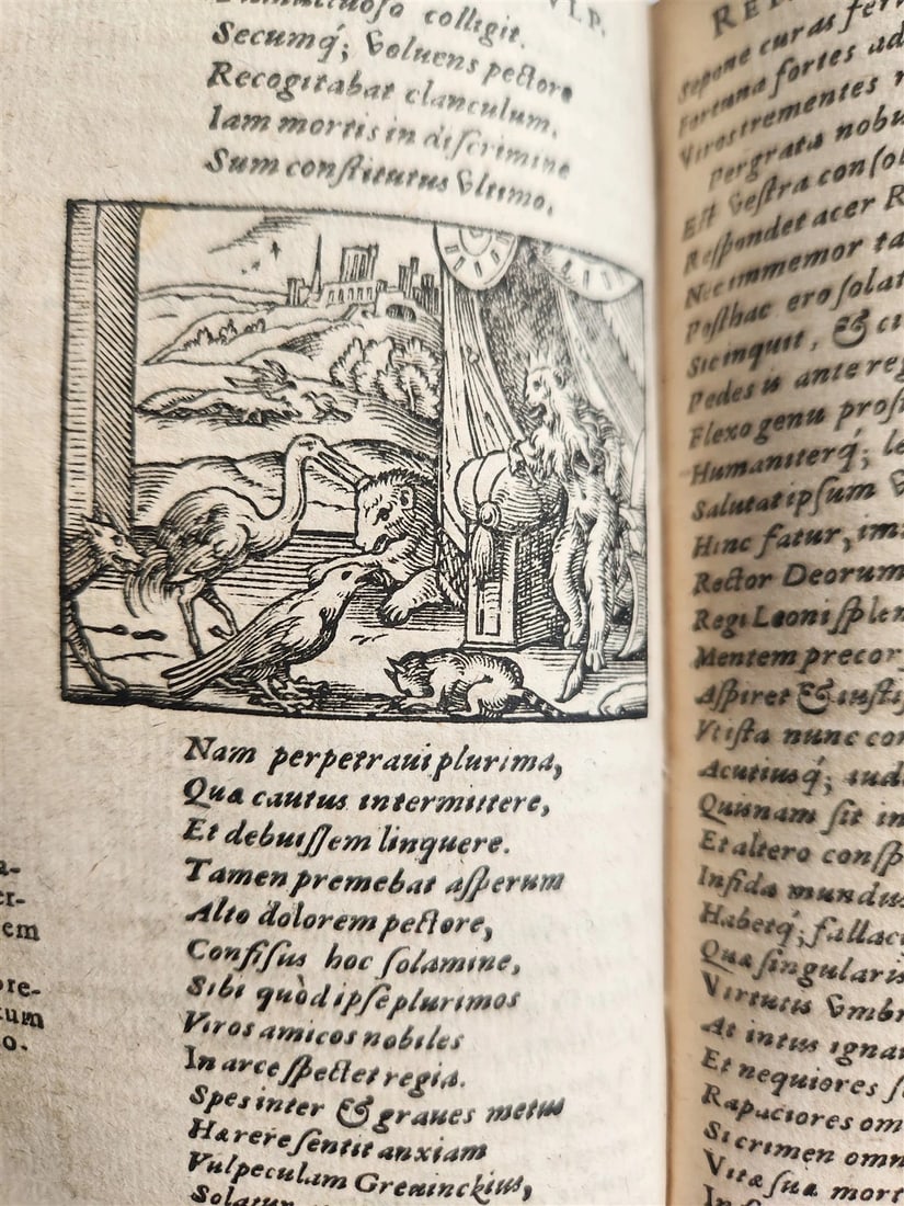 1595 REYNARD the FOX in LATIN illustrated by Jost Amman & Virgil Solis ANTIQUE - 13