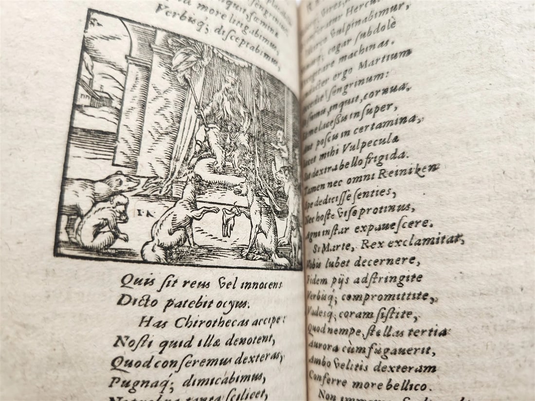 1595 REYNARD the FOX in LATIN illustrated by Jost Amman & Virgil Solis ANTIQUE - 4