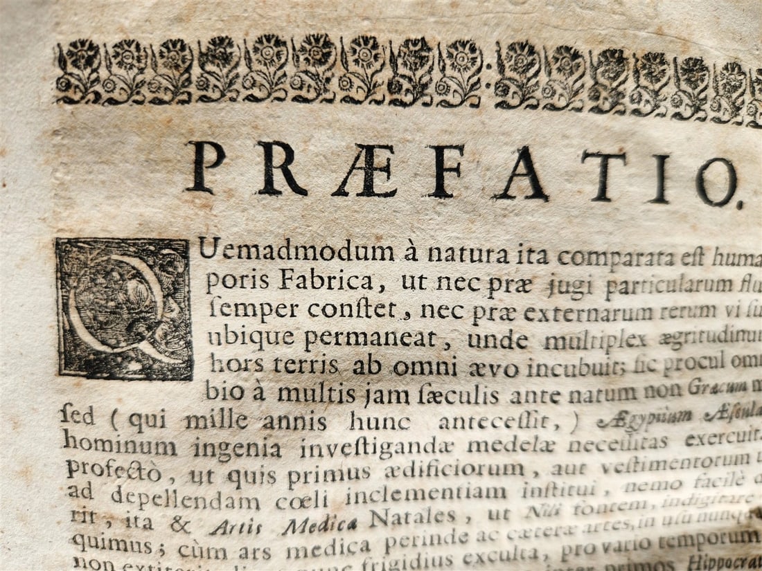 1723 MEDICAL TREATISE on ARTHRITIS & PODAGRA 2 volumes ANTIQUE vellum binding - 10