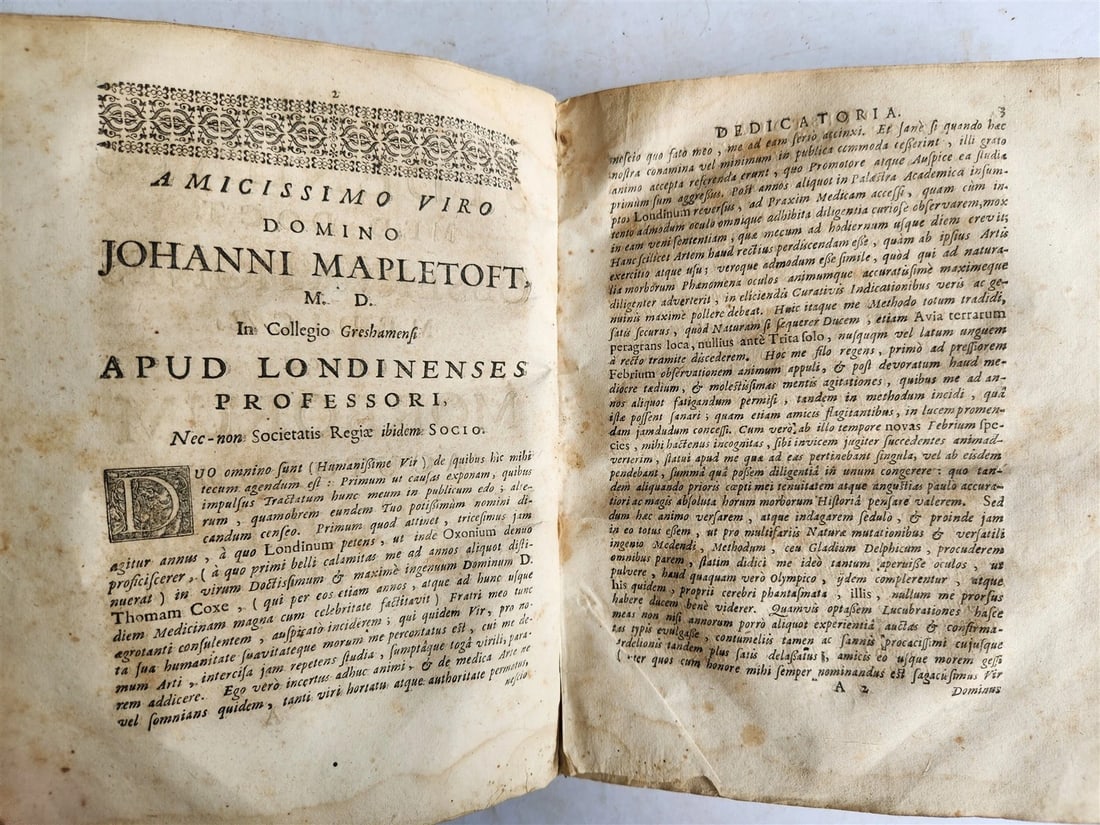 1723 MEDICAL TREATISE on ARTHRITIS & PODAGRA 2 volumes ANTIQUE vellum binding - 13