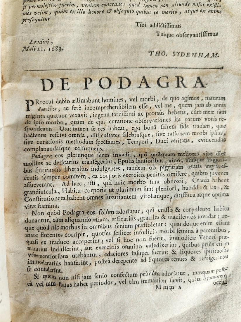 1723 MEDICAL TREATISE on ARTHRITIS & PODAGRA 2 volumes ANTIQUE vellum binding - 15