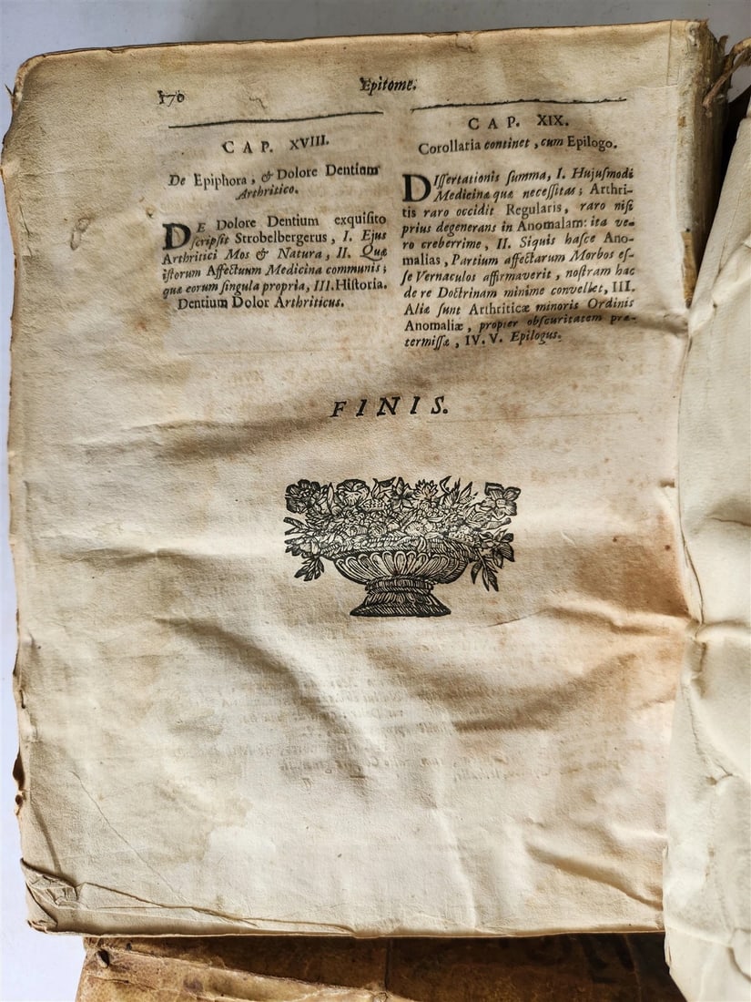1723 MEDICAL TREATISE on ARTHRITIS & PODAGRA 2 volumes ANTIQUE vellum binding - 16